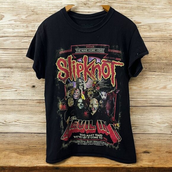 Slipknot Graphic Band T-Shirt Black Evil Live Nine Home Video Design S - Picture 1 of 6